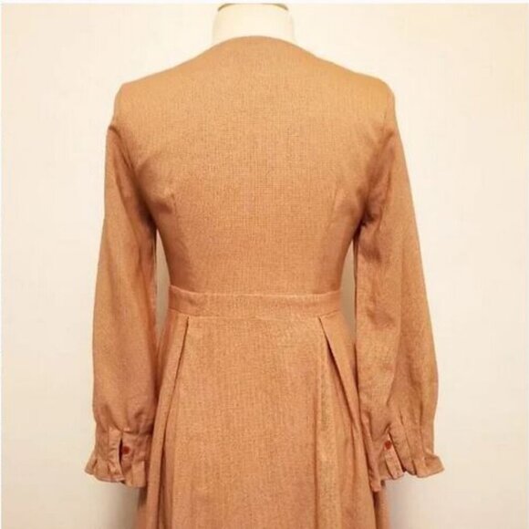 Vintage BOHO button down Shirt Dress Gingham Plaid Fit & Flare Day Dress - Picture 4 of 16